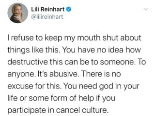 lili reinhart twitter cole sprouse