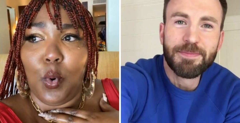 lizzo scrive chris evans risposta