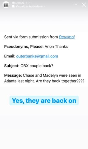 screenshot rumor instagram madelyn chase