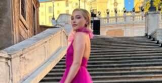 florence pugh in italia roma valentino